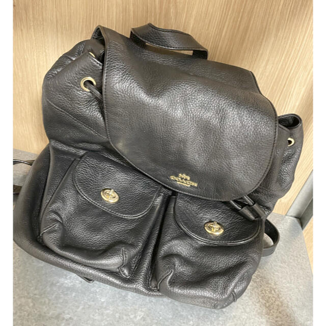 美品！coachリュック(ブラックバッグ