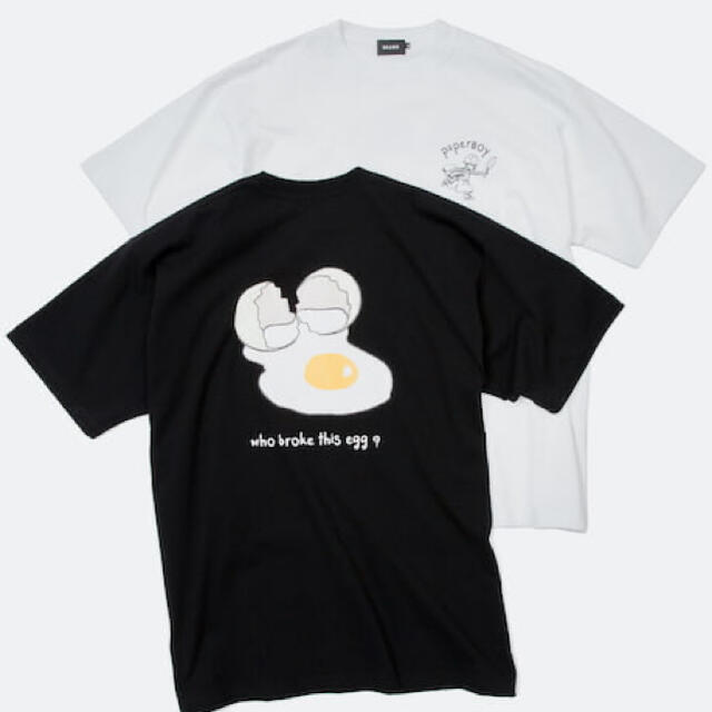 BEAMS(ビームス)のPAPERBOY x BEAMS Tee Fried Egg  黒　L メンズのトップス(Tシャツ/カットソー(半袖/袖なし))の商品写真