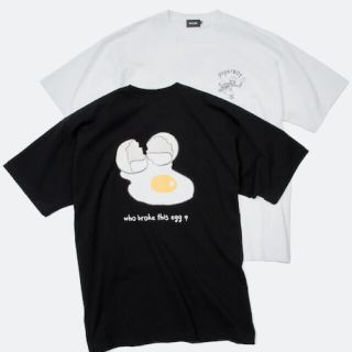 ビームス(BEAMS)のPAPERBOY x BEAMS Tee Fried Egg  黒　L(Tシャツ/カットソー(半袖/袖なし))