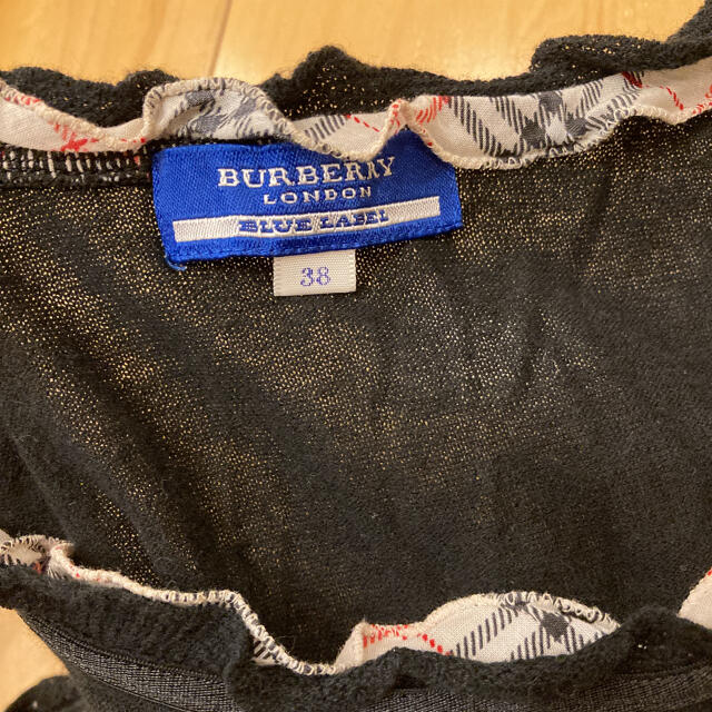 BURBERRY BLUE LABEL(バーバリーブルーレーベル)のバーバリー　フリルカットソー　袖無し レディースのトップス(カットソー(半袖/袖なし))の商品写真