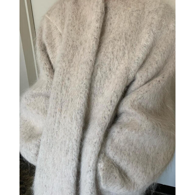 STUDIOUS(ステュディオス)のCLANE MIX COLOR SHAGGY COAT 1 アイボリー レディースのジャケット/アウター(ロングコート)の商品写真