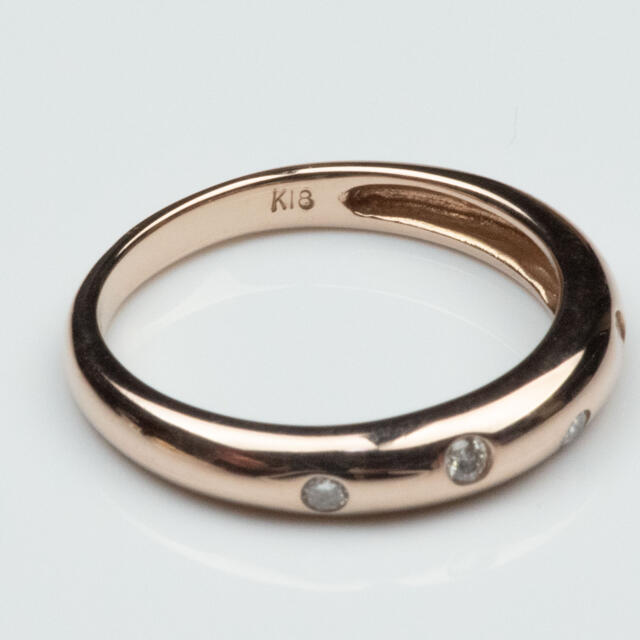 専用です　K18 ゴールド 合計 0.10ct ダイヤモンド リング 8号 レディースのアクセサリー(リング(指輪))の商品写真
