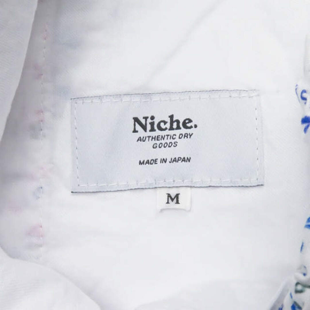 Niche. ニッチ 20SS 日本製 Facil Pants USA FABRIC イージーパンツ M ホワイト 総柄 ボトムス【新古品】【中古】【Niche.】 メンズのパンツ(その他)の商品写真