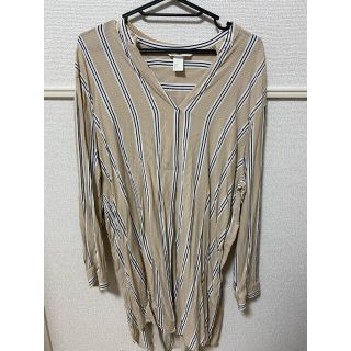 エイチアンドエム(H&M)のストライプチュニックシャツ(シャツ/ブラウス(長袖/七分))