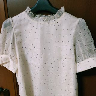 トッコ(tocco)の週末限定値下げ♪新品★tocco ドットフリルブラウス(シャツ/ブラウス(半袖/袖なし))