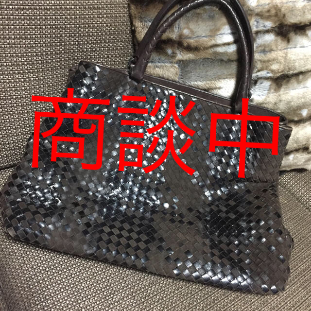 ボッテガヴェネタ BOTTEGA VENETA ミニザジョディファー ハンドバッグ フェイクファー ピンク 美品