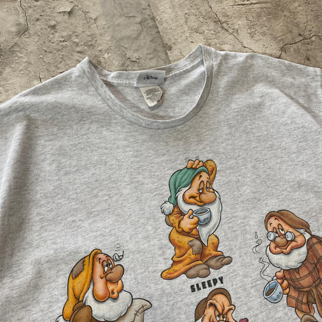 オールドディズニー 90s スリーピー Tシャツ 7人のこびと 白雪姫