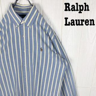 ラルフローレン(Ralph Lauren)のラルフローレン 長袖BDシャツ ワンポイント刺繍ロゴ ストライプ くすみカラー(シャツ)