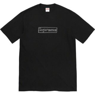 シュプリーム(Supreme)のsupreme KAWS Chalk Logo Tee black Large(Tシャツ/カットソー(半袖/袖なし))