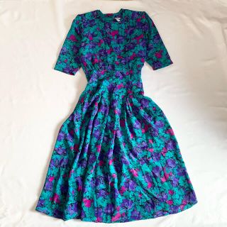 グリモワール(Grimoire)のVintage 90s レトロ花柄ロングワンピース(ロングワンピース/マキシワンピース)