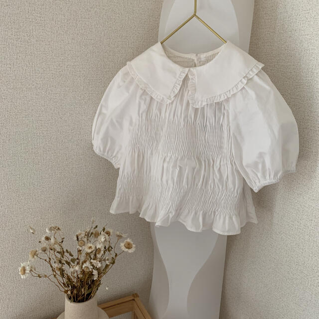 ZARA KIDS(ザラキッズ)のzara baby シャーリングブラウス キッズ/ベビー/マタニティのキッズ服女の子用(90cm~)(ニット)の商品写真