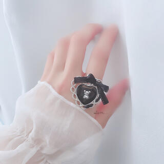6/28新作＊ half lace up bear ring (リング)