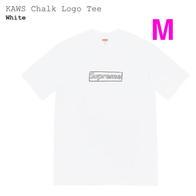 Mサイズ　新品　正規品 SUPREME KAWS Chalk Logo Tee