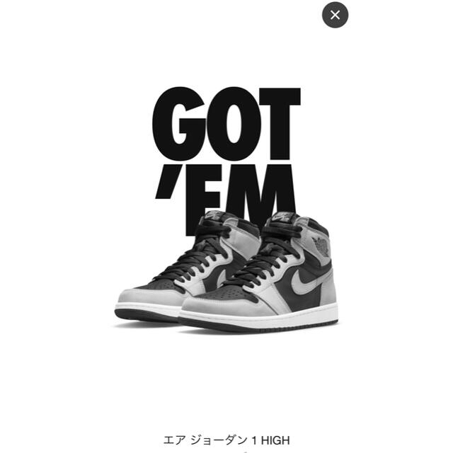 エアージョーダンNIKE Air JORDAN 1 HIGH OG "SHADOW 2.0"