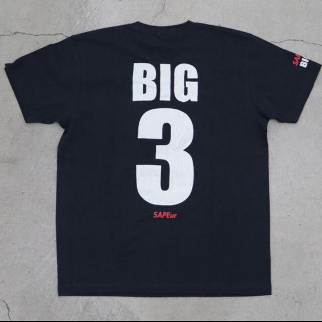 SAPEur サプール BIG3 Tシャツ Black 黒 ブラック XLサイズ