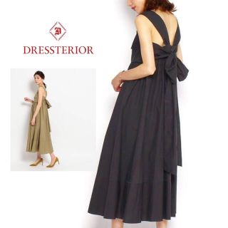 ドレステリア(DRESSTERIOR)の人気商品☆DRESSTERIOR ドレステリア バックリボン マキシワンピース(ロングワンピース/マキシワンピース)