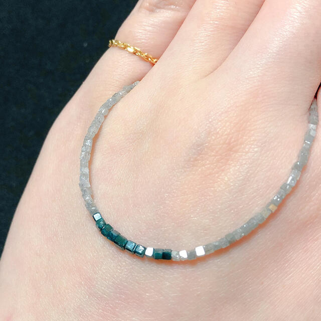 k18wg ホワイトグレー&ブルーダイヤモンド ブレスレット