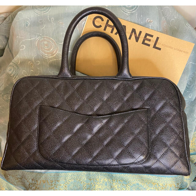 CHANEL シャネル　キャビアスキン　マトラッセ　ボストンバッグ