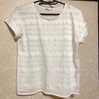 シューラルー(SHOO・LA・RUE)のTシャツ（白）(Tシャツ/カットソー(半袖/袖なし))
