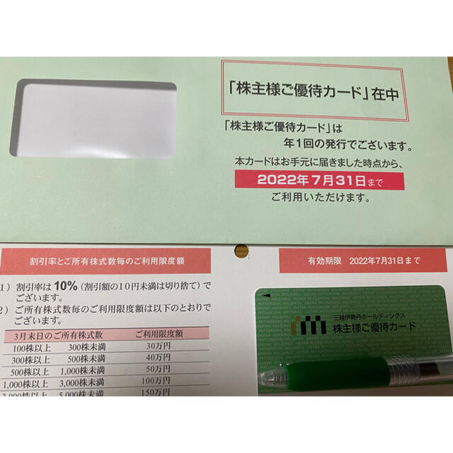 伊勢丹(イセタン)のyuさま専用　三越伊勢丹　株主優待　100万円 チケットの優待券/割引券(ショッピング)の商品写真