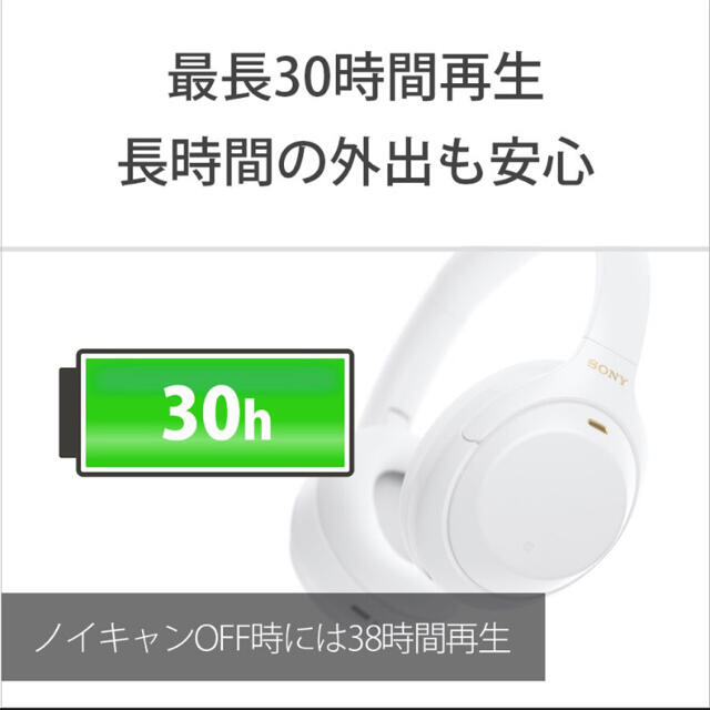 新品 ソニー ワイヤレスヘッドホン WH-1000XM4 サイレントホワイト 4