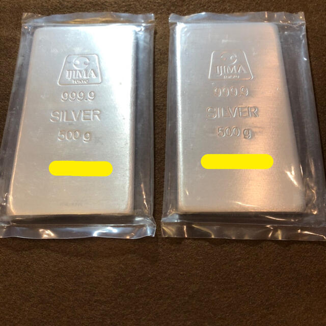 井嶋金銀工業 純銀 インゴット 500g×2本 1kg シルバー の通販 by のぼ