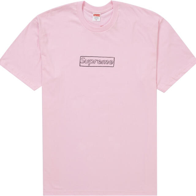 Supreme KAWS Chalk Logo Tee pink L