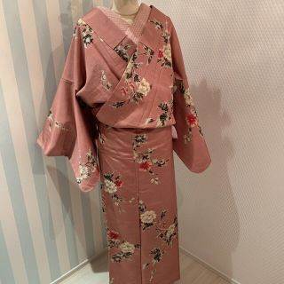 アンティーク 着物　紬　小紋