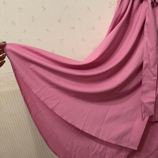 AS KNOW AS PINKY(アズノゥアズピンキー)のピンク　ロングスカート レディースのスカート(ロングスカート)の商品写真