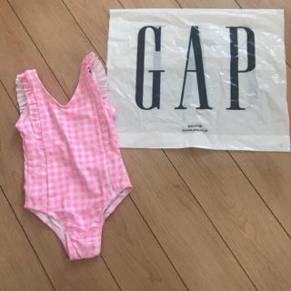 ベビーギャップ(babyGAP)の限定値下げ！新品★  80cm gap 水着　ワンピース　チェック　ピンク(水着)