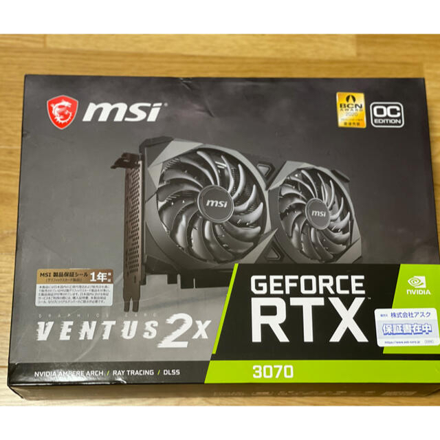 MSI GeForce RTX3070 VENTUS 2X OC 非LHR6月購入返品お受けできません