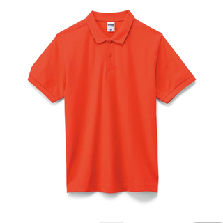 メンズ　オレンジ　半袖　ポロシャツ(ポロシャツ)