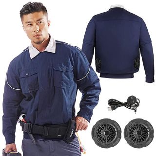空調作業服 空調服 空調ウェア 作業ジャケット ファン付き 【日本製モーター】(その他)