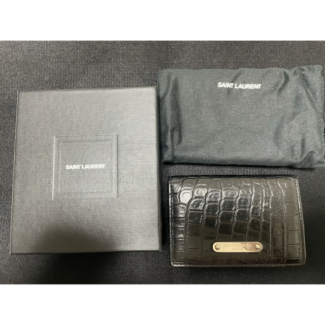 SAINT　LAURENT クロコミニウォレットファッション小物