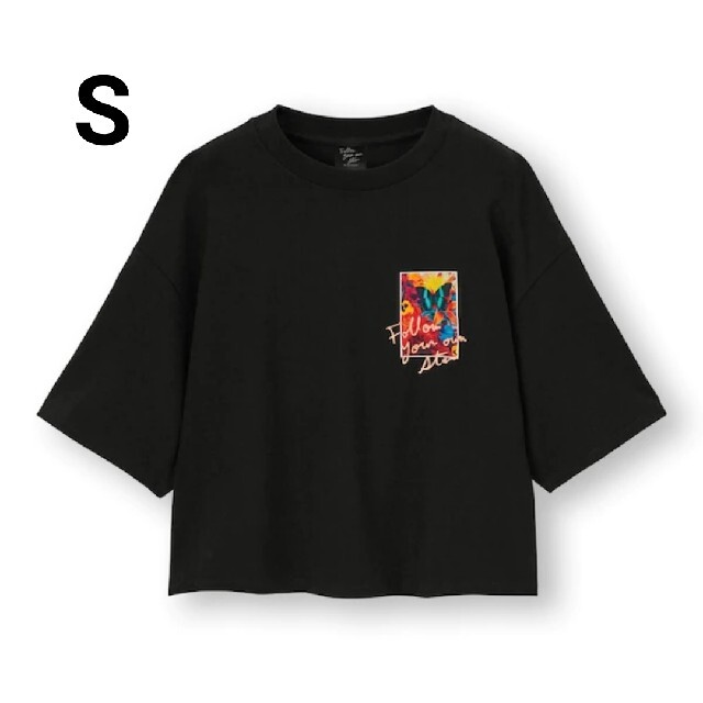 GU(ジーユー)のGU 　蜷川実花　クロップドグラフィックT レディースのトップス(Tシャツ(半袖/袖なし))の商品写真