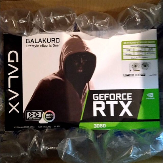 新品未開封】玄人志向 GALAX RTX3060Ti 8GB/WHITE-