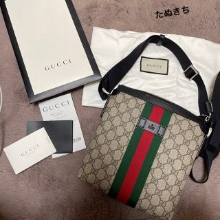 グッチ(Gucci)のGGスプリーム フラット メッセンジャーバッグ(メッセンジャーバッグ)