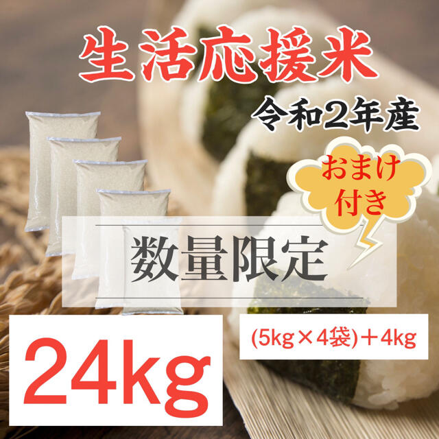 【数量限定販売&プレゼント付き】令和2年産 コスパ米 生活応援米 24kg お米