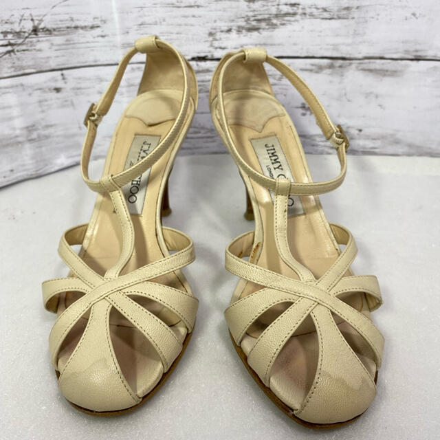 JIMMY CHOO(ジミーチュウ)の【JIMMY CHOO】最終値下げ　レザーサンダル　パンプス　35.5  レディースの靴/シューズ(サンダル)の商品写真