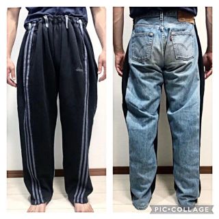 リーバイス(Levi's)の再構築 Levis adidas オーバー サイズ ドッキング パンツ(デニム/ジーンズ)