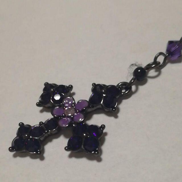 アナスイ ANNA SUI クロス ネックレス チョーカー フラワー バタフライ