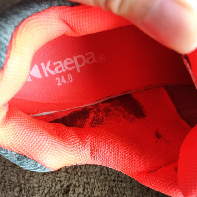 Kaepa(ケイパ)のKaepa スニーカー グレー オレンジ 24.0cm 美品 ケイパ レディースの靴/シューズ(スニーカー)の商品写真