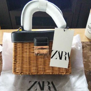 ザラ(ZARA)の本日♥️最終値下げ♥️ZARA♥️今年新作♥️カゴバック♥️新品未使用♥️黒系(かごバッグ/ストローバッグ)