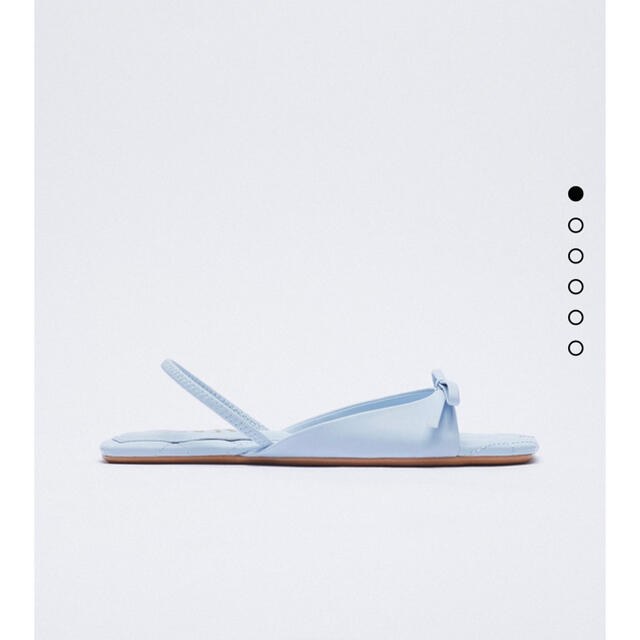 ZARA(ザラ)のザラ　リボンキルティングサンダル レディースの靴/シューズ(サンダル)の商品写真