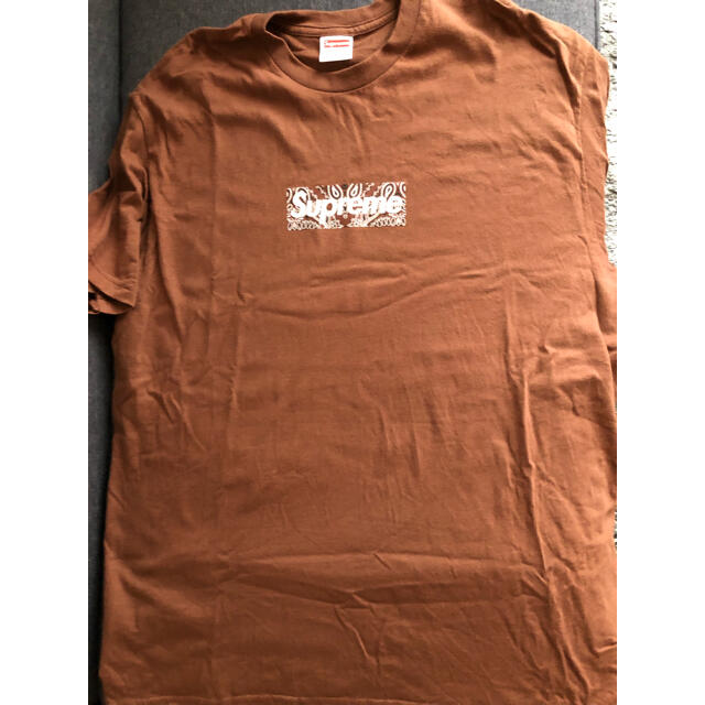 supreme bandana box logo tee brown Lサイズ