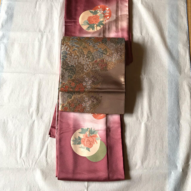 美品袋帯　正絹六通柄　菊、紅葉、松　正装用 1
