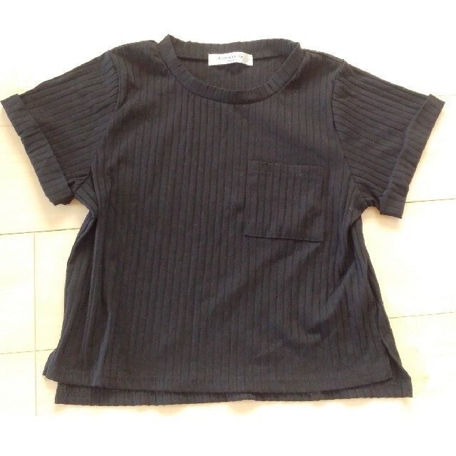 EMSEXCITE(エムズエキサイト)のブラック　Tシャツ レディースのトップス(Tシャツ(半袖/袖なし))の商品写真