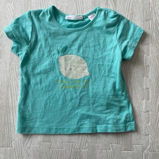 ザラキッズ(ZARA KIDS)のTシャツ　ミントグリーン系　レモンZARA mini  6〜9month 74 (Ｔシャツ)