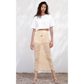 ザラ(ZARA)の新品未使用タグ付き ZARA クロップドTシャツ S(Tシャツ(半袖/袖なし))