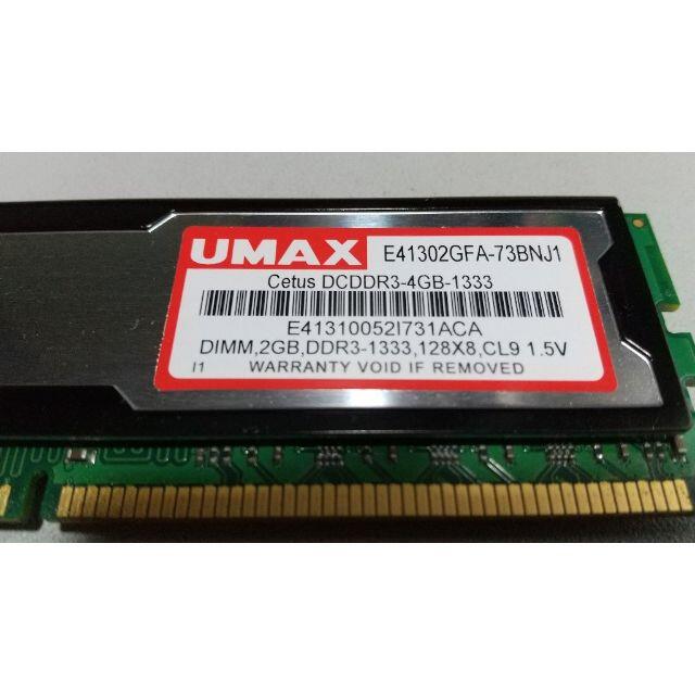 限定製作】 UMAX CETUS DCDDR3 -24GB x 4枚